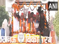 
      
      Lok Sabha polls: Rajnath Singh holds roadshow in Lucknow 
      
      