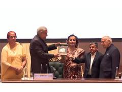 
      
      Dr. Bina Modi Felicitated by Vice President of India 
      
      