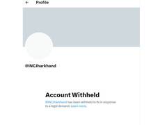
      
      Jharkhand Congress' X handle withheld
      
      