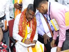 
      
      Union Minister Dharmendra Pradhan files nomination from Sambalpur
      
      