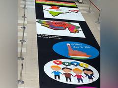 
      
      Ahmedabad mall displays huge rangoli to promote voting awareness
      
      