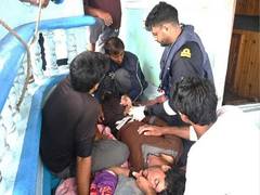 
      
      INS Sumedha provides medical assistance to Iranian fishing vessel
      
      