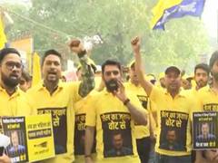 
      
      AAP holds walkathon in support of jailed CM Kejriwal
      
      