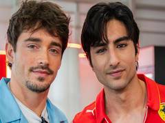 
      
      Ibrahim Ali Khan meets F1 racer Charles Leclerc
      
      