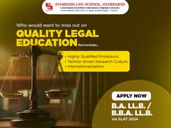 
      
      Symbiosis Law School (SLS), Hyderabad’s BA/BBA LLB Programmes
      
      