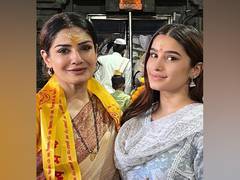 
      
      Raveena Tandon visits Bhimashankar temple with daughter
      
      