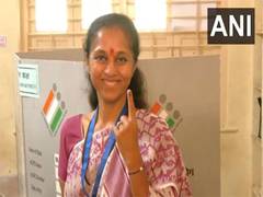 
      
      LS third phase polls: Supriya Sule cast her vote from Baramati
      
      