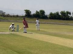 
      
      Anurag Thakur plays cricket with locals in Hamirpur
      
      