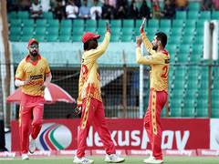 
      
      Bennett, Raza power Zimbabwe to 8-wicket win over Bangladesh
      
      