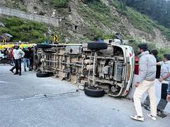 
      
      Himachal: 1 dead, 18 injured after tourist vehicle overturns
      
      
