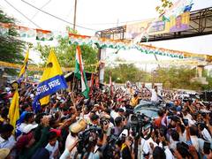 
      
      Lok Sabha elections: Delhi CM Arvind Kejriwal rallies support for
      
      