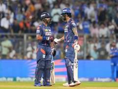 
      
      IPL 2024: Pooran, Rahul's blitz power LSG to 214/6
      
      