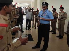 
      
      Air Commodore VM Reddy reviews 'Ek Bharat Shrestha Bharat' camp
      
      