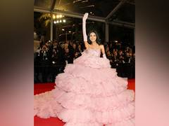 
      
      Nancy Tyagi shines in her self-stitched gown at Cannes 
      
      