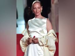 
      
      Uma Thurman stuns in Burberry at Cannes
      
      