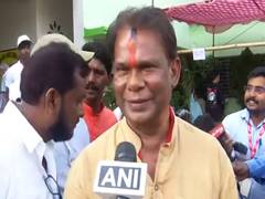 
      
      Rourkela: BJP MLA candidate Dilip Ray casts first vote f
      
      