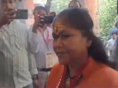 
      
      BJP’s Sadhvi Niranjan Jyoti casts her vote
      
      
