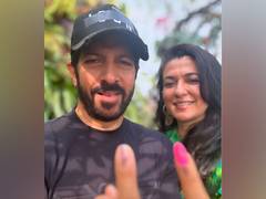 
      
      LS Polls: Kabir Khan, Mini Mathur proudly show inked fingers
      
      