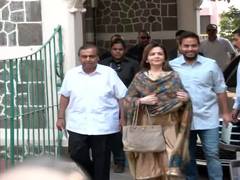 
      
      Reliance Industries' Mukesh Ambani and family cast their votes 
      
      