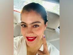 
      
      Kajol shows her inked finger after casting her vote
      
      