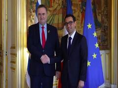 
      
      Israel’s FM meets French counterpart 
      
      