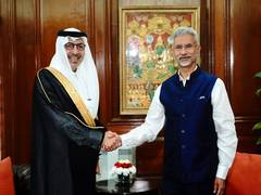 
      
      EAM Jaishankar bids farewell to outgoing Saudi Arabian envoy
      
      