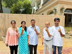 
      
      Lok Sabha polls: Delhi CM Kejriwal casts his vote
      
      