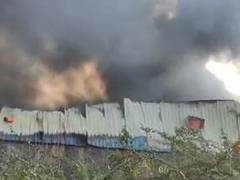 
      
      Delhi: Massive fire at factory in Mundka industrial area
      
      