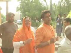 
      
      Gorakhpur BJP candidate Ravi Kishan queues up to cast his vote
      
      