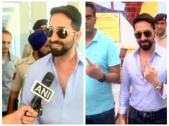 
      
      LS Polls: Ayushmann casts his vote in his hometown Chandigarh
      
      