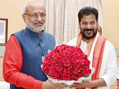 
      
      CM Revanth Reddy invites Governor Radhakrishnan for Telangana Sta
      
      