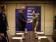 
      
      Ukraine's President Zelenskyy meets US Defence Secretary
      
      