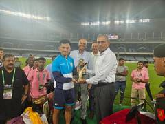 
      
      Sunil Chhetri felicitated by Eastern Command of Indian Army
      
      