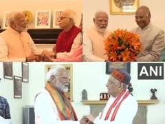 
      
      PM Modi meets Ram Nath Kovind, Murli Manohar Joshi and LK Advani
      
      