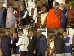 
      
      Leaders from India’s neighbourhood join PM Modi on stage
      
      