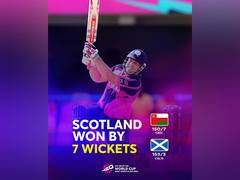 
      
      T20 WC: Scotland tops Group B with 7 wicket win over Oman
      
      