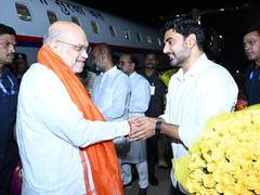 
      
      Amit Shah, JP Nadda arrive in Andhra Pradesh for CM swearing in
      
      