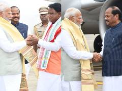 
      
      PM Modi arrives in Bhubaneswar to attend Odisha CM oath ceremony
      
      