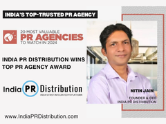 
      
      India PR Distribution Wins Top Press Release Service Agency Award
      
      