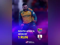 
      
      Shamsi's 4-wicket haul helps SA clinch win over Nepal
      
      