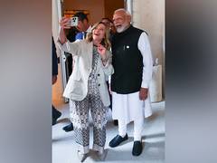 
      
      'Melodi' moment: Italian PM Meloni clicks selfie with PM Modi
      
      