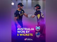 
      
      T20 WC: Stoinis, Head fifties help Australia overcome Scotland
      
      
