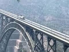 
      
      J-K: Railway officials inspect Chenab rail bridge
      
      