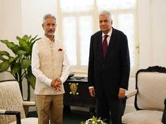 
      
      EAM Jaishankar meets Sri Lankan President Wickremesinghe
      
      