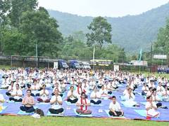 
      
      Nepal: Large scale Yoga demonstration held in Lumbini, Pokhara
      
      