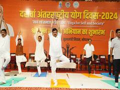 
      
      MP CM Mohan Yadav performs Yoga on International Day of Yoga
      
      