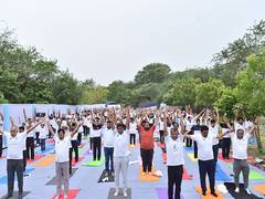 
      
      NMCG organises 'Ghat Par Yoga' along Yamuna on Yoga Day   
      
      