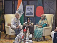 
      
      EAM Jaishankar calls on visiting Bangladesh PM Sheikh Hasina
      
      