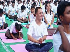 
      
      Over 1,200 specially abled perform yoga asanas on Yoga Day
      
      
