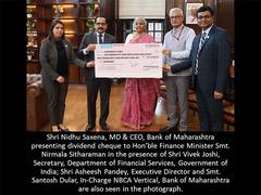 
      
      Bank of Maharashtra presents dividend of Rs 857 Crore
      
      